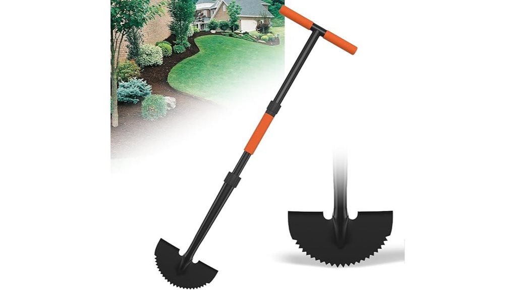 saw toothed lawn edging tool