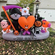 Scary Friends Scene for Halloween 8.5ft Wide by Airblown Inflatable