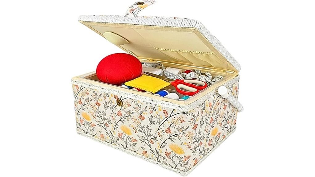 sewing box with supplies