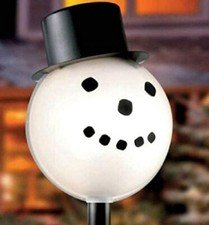 Snowman Lamplighter Outdoor Electric Lamp Post Cover