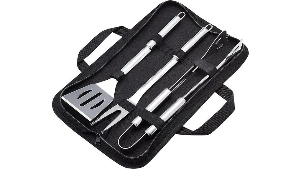 stainless steel bbq toolset