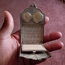 Sterling Silver Antique Hinged Vesta & Cigarette Case Monogrammed .925 1900-40