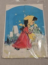 Vintage Advent Calendar- Shiny Little Girl -8"x11" Germany