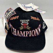 Vintage Chicago Bulls Snapback Hat 1997 NBA Champions Locker Room NWT