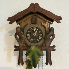 Vintage E Schmeckenbecher German Cuckoo Clock Black Forest Birds Needs Service