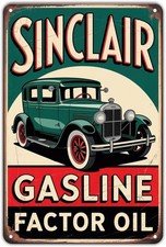 Vintage Gasoline Advertising Metal Tin Sign Wall Decor 8 x 12 inch