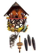 Vintage German Cuckoo Clock E Schmeckenbecher Musical Sawmill West Germany