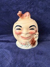 Vintage Hey Diddle Diddle Cookie Jar Collectible Cow Moon. READ DESCRIPTION