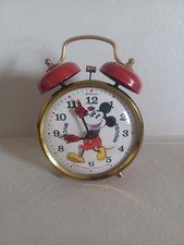 Vtg Bradley Mickey Mouse Disney Wind-up Alarm Clock W/ Walking Feet. Works.