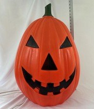 Vtg General Foam Halloween Blow Mold Lighted Jack O Lantern Pumpkin 29" Tall