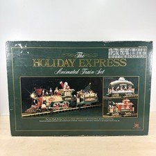 Vtg The HOLIDAY EXPRESS Animated Christmas Train Set #380 New Bright 1990s