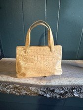Wild Croco Made in Japan Croc Embossed Leather Handbag Vintage Purse