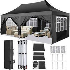 10x20' Pop Up Canopy Heavy Duty Commercial Instant Tent Waterproof Party Gazebo