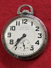 1959 Hamilton "Railway Special" 992B 16s & 21j Railroad Pocket Watch-Runs Great