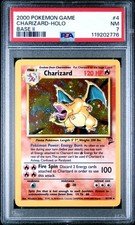 2000 Pokemon Charizard Holo 4/130 Base Set 2 Unlimited PSA 7 WOTC Swirl