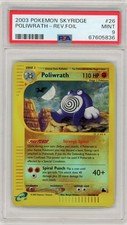 2003 POKEMON SKYRIDGE #26 POLIWRATH-REVERSE FOIL PSA 9