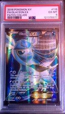 2016 POKEMON XY FATES COLLIDE GLACEON EX #116 FULL ART PSA 6 EX #115891860