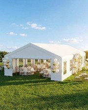 20x40 Ft Heavy Duty Party Tent Galvanized Outdoor Canopy Gazebo Wedding