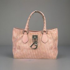 Auth Christian Dior Pink Trotter Romantique Monogram Handbag Rare Vintage Y2K