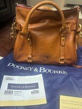 brown Dooney Bourke large florentine satchel 8L940 NA