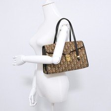 CHRISTIAN DIOR Trotter Flap Hand Bag Vintage Dior France Italy Auth #55229A