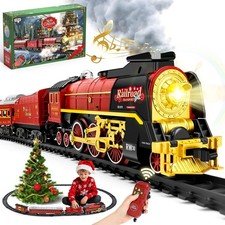 Christmas Train Set for around under The Tree, Electric Multicolored