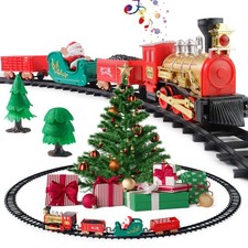 Christmas Train Set with Music LED Lights
