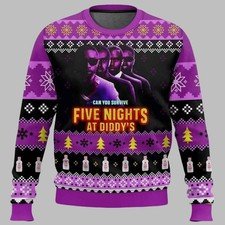 Diddy’s Can You Survive Five Night At Diddy’s Ugly Christmas Sweater S-5XL