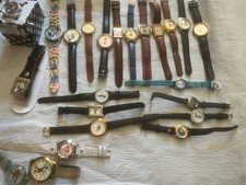 Disney Retired Watch Watches Micky And Minnie Bundle Lot Of 24 Some New