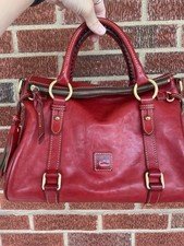 Dooney & Bourke Florentine Leather Satchel -Crossbody Bag - Red