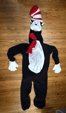 Dr Seuss Cat in the Hat Adult Costume Jumpsuit One Size Plush Christie's 2005