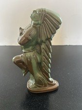 Frankoma Prairie Green Dancing Native American Indian Chief Pottery