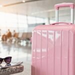 fun stylish pink luggage