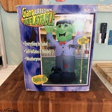 Gemmy Giant Airblown Inflatable Frankenstein 8 ft Halloween Outdoor Decoration
