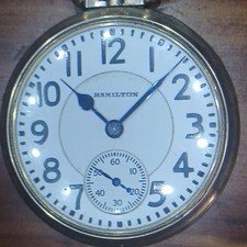 Hamilton 992 Railroad Pocket Watch 1924, 21 Jewel Adjustable 10K RGP Case