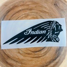Indian Vinyl Decal (x2) Vintage Motorcycle Style Sticker for Left & Right Side