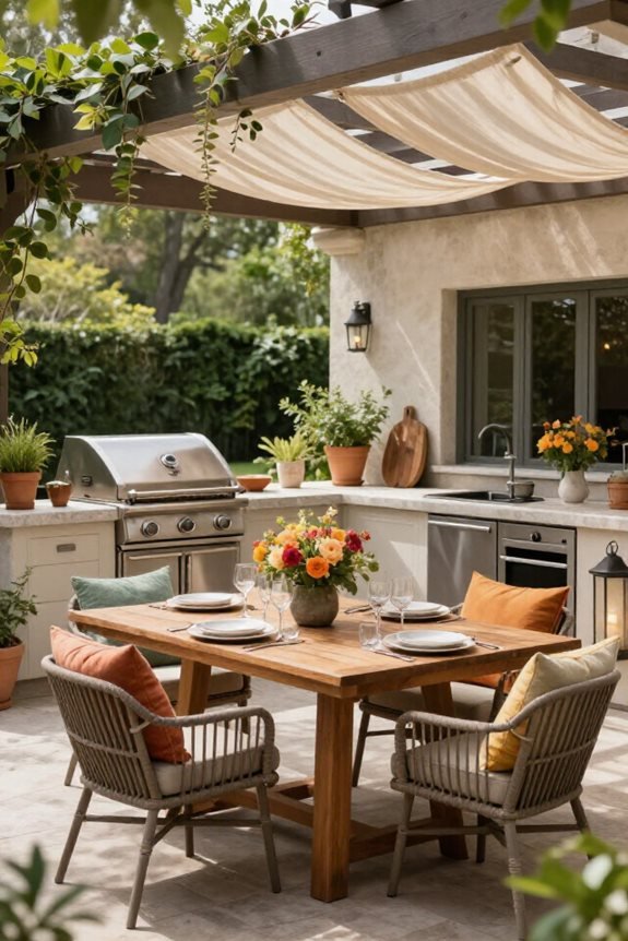 inviting outdoor culinary haven