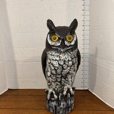 Large 1990 Dalen Fake Owl Decoy to Scare Birds Away -Blow mold-Pamela Rickman