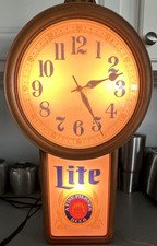 Lite Illuminated Wall Clock Breweriana Collectible