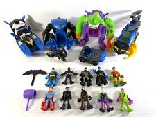 Lot of Fisher-Price Imaginext DC Batman Super Friends Figures & Vehicles