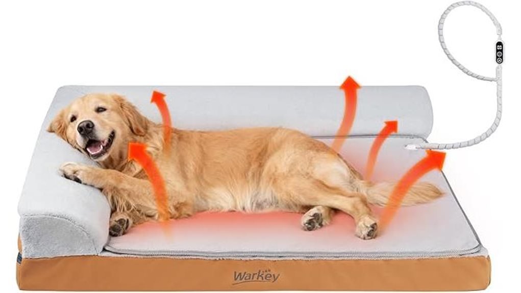memory foam heated bed