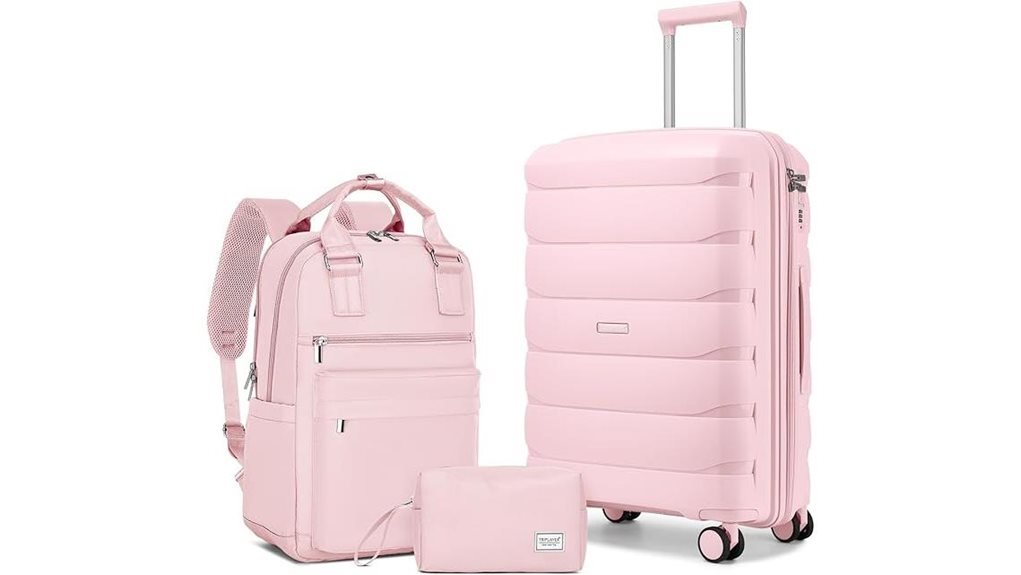 pink carry on luggage approved