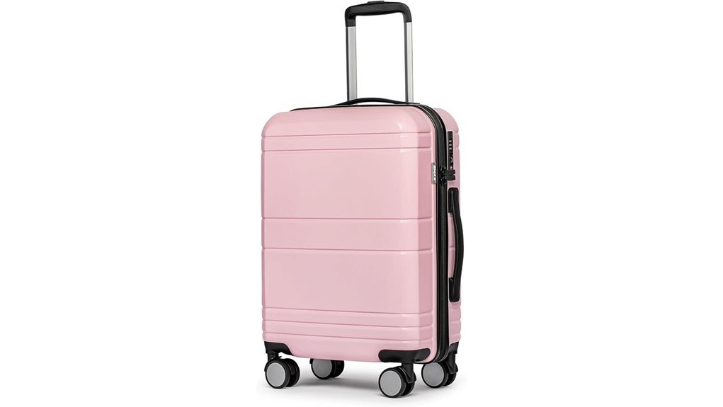 pink hardshell carry on luggage