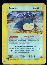 Pokemon SKYRIDGE - #100/144 Snorlax - Reverse Holo - ENG - Heavily Played