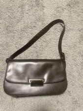 PRADA Vintage Brown Leather Shoulder Bag Minimal Y2K Style-JP
