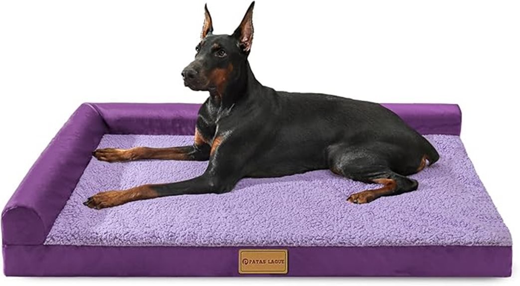 purple xl orthopedic dog bed