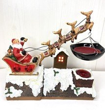 RARE Yankee Candle Santa Sleigh Roof Christmas Tea Light Hanging Tart Warmer VTG