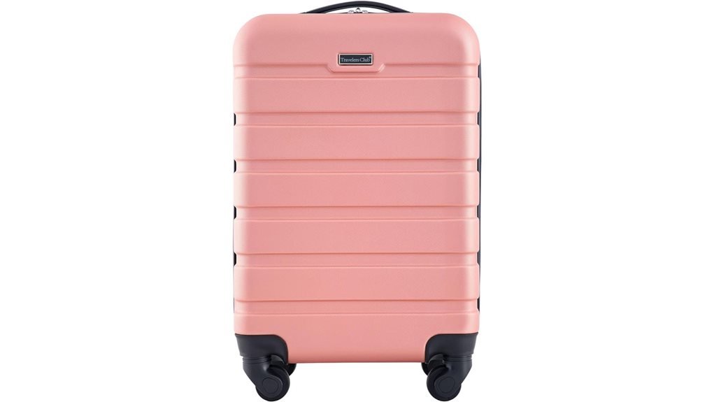 rose gold carry on luggage