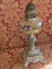 SALE 20 % Off Antique French ornate oil lamp. O1