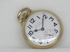 SCARCE "4C" HAMILTON 992B 21 JEWEL RAILROAD POCKET WATCH, 10K RGP FACTORY CASE
